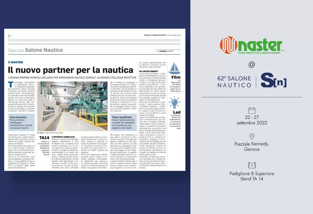 Naster al Salone Nautico di Genova 2022